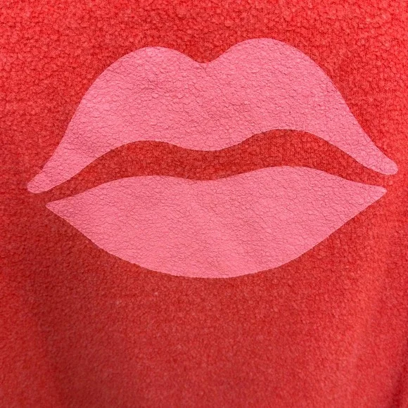Wildfox Women's Long Sleeve Pullover Sweater Pink Lips Medium - Picture 5 of 5